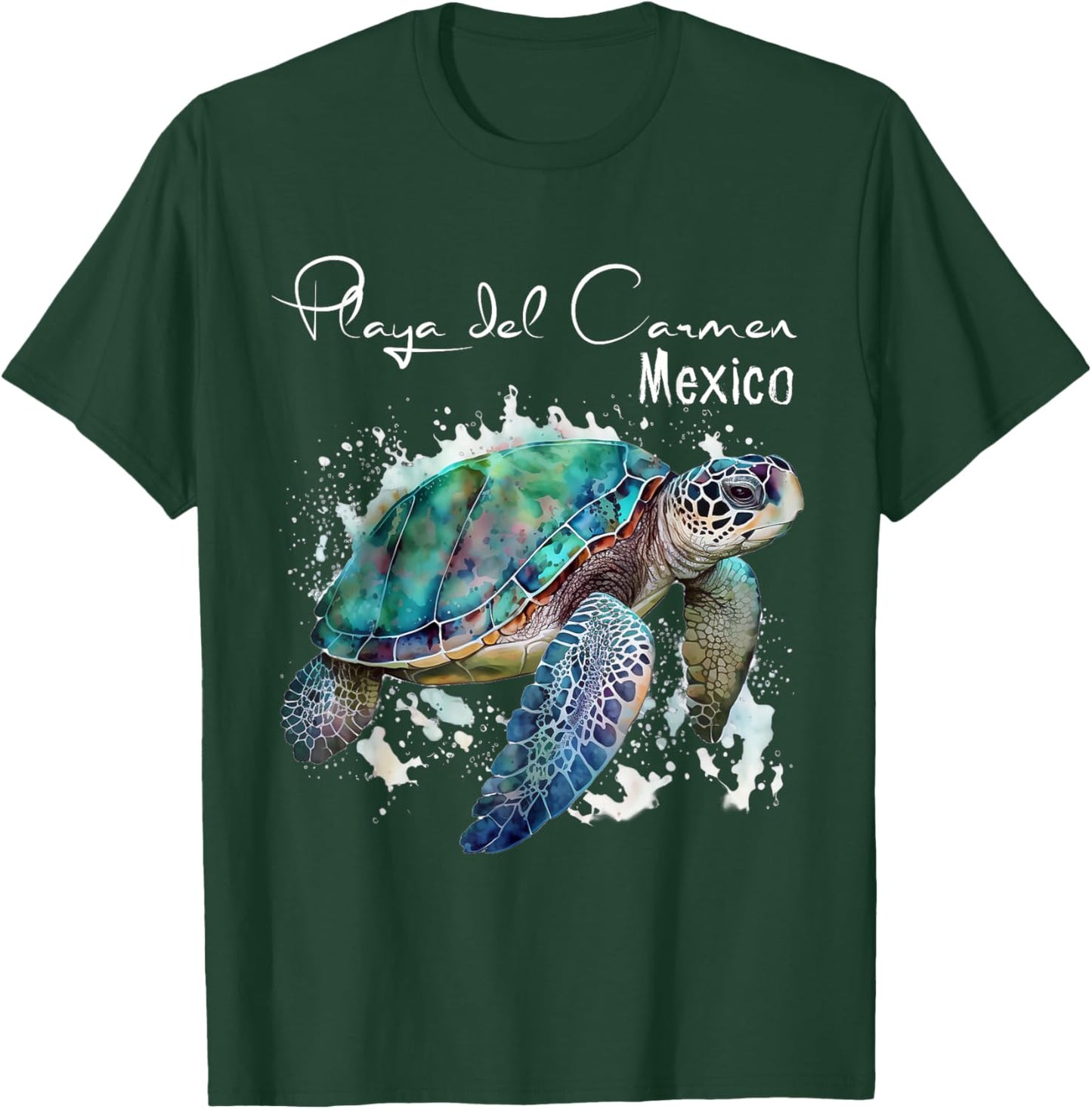 Playa Del Carmen Mexico Sea Turtle Playa Souvenir T-Shirt - T-Shirt | Forest