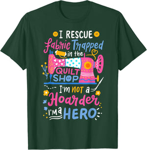 Quilting Sewing Quilt Shop T-Shirt - T-Shirt | Forest