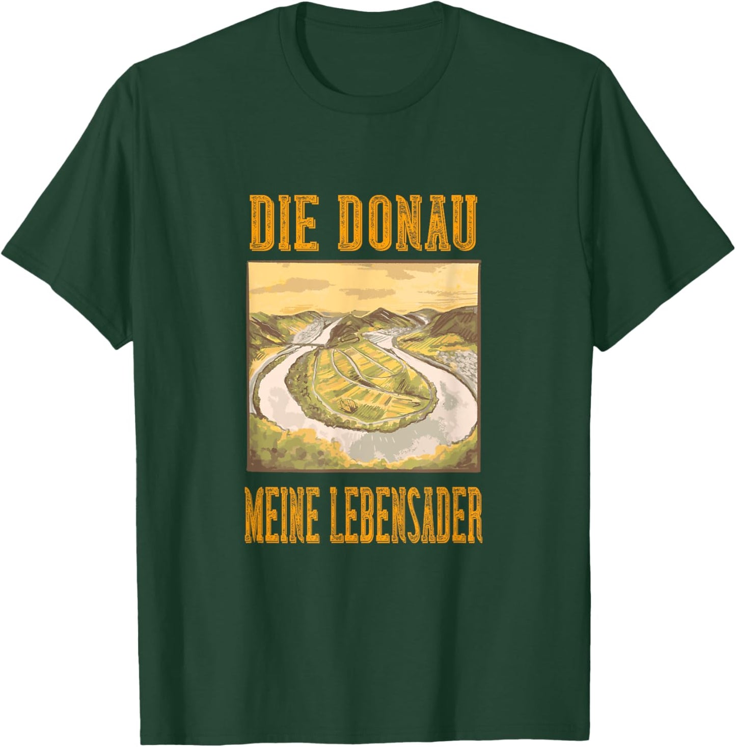 Meine Lebensader Wachau Linz Wien Regensburg Fluss Donau T-Shirt - T-Shirt | Forest