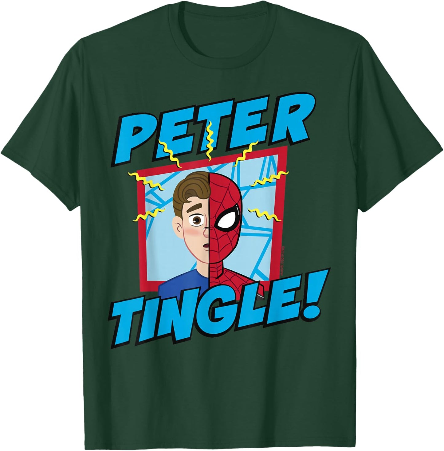 Marvel Spider-Man Far From Home Peter Tingle Poster T-Shirt - T-Shirt | Forest