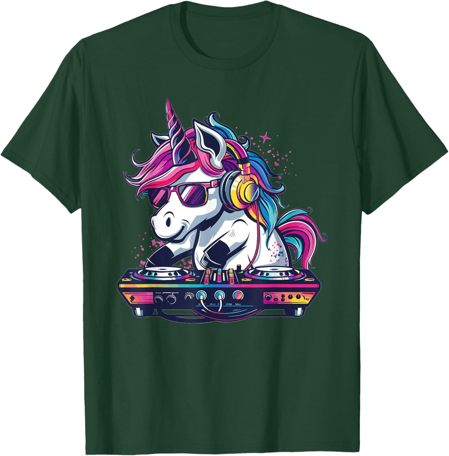 Music DJ Discjockey Art I Kids Deejay -Child Cartoon Themed , Black, Small T-Shirt - T-Shirt | Forest