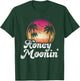 Honeymoonin' - Vintage Sunset Honeymoon Vacation Marriage T-Shirt - T-Shirt | Forest