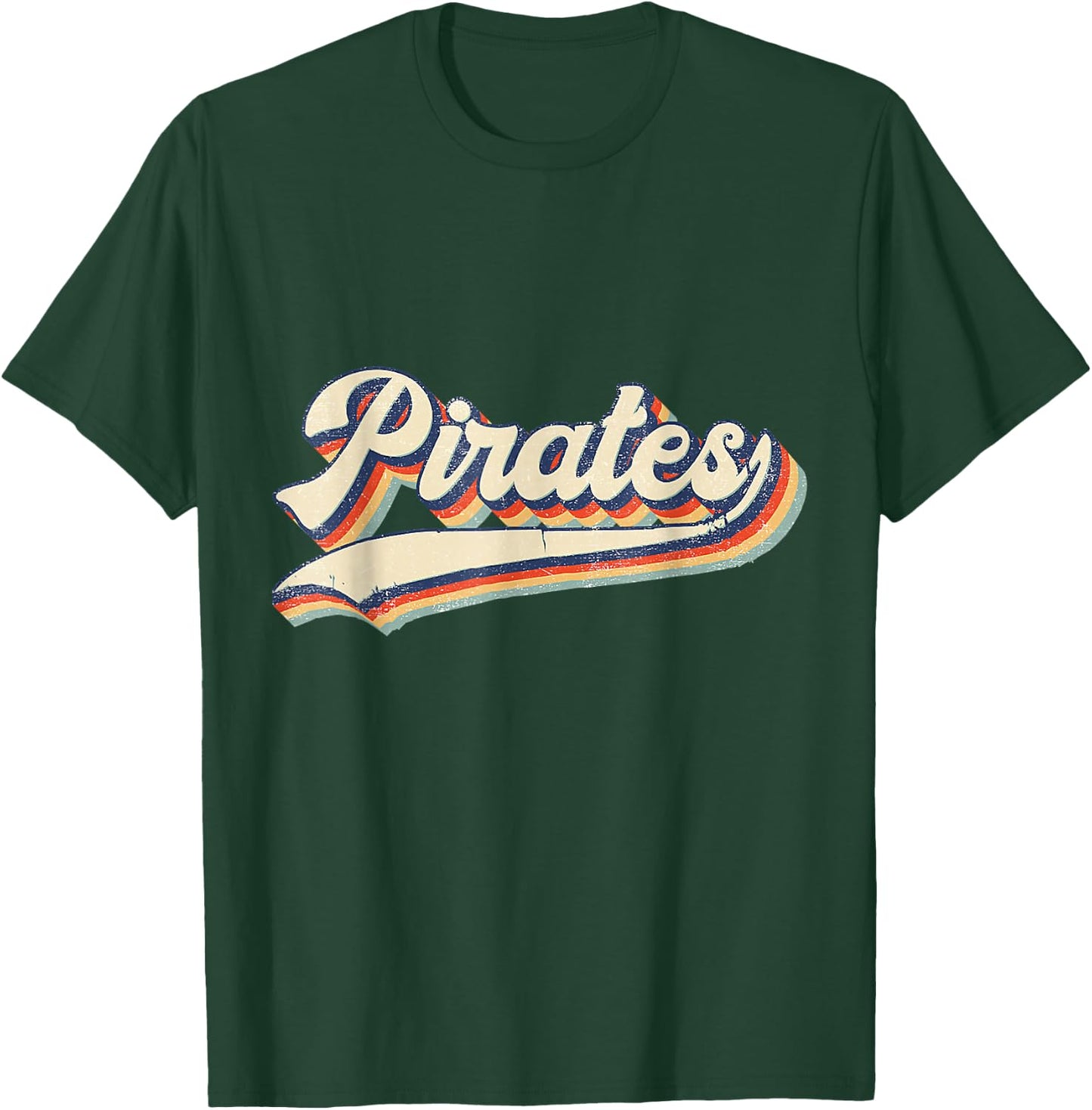 Pirates Sports Name Vintage Retro Women Boy Girl T-Shirt - T-Shirt | Forest