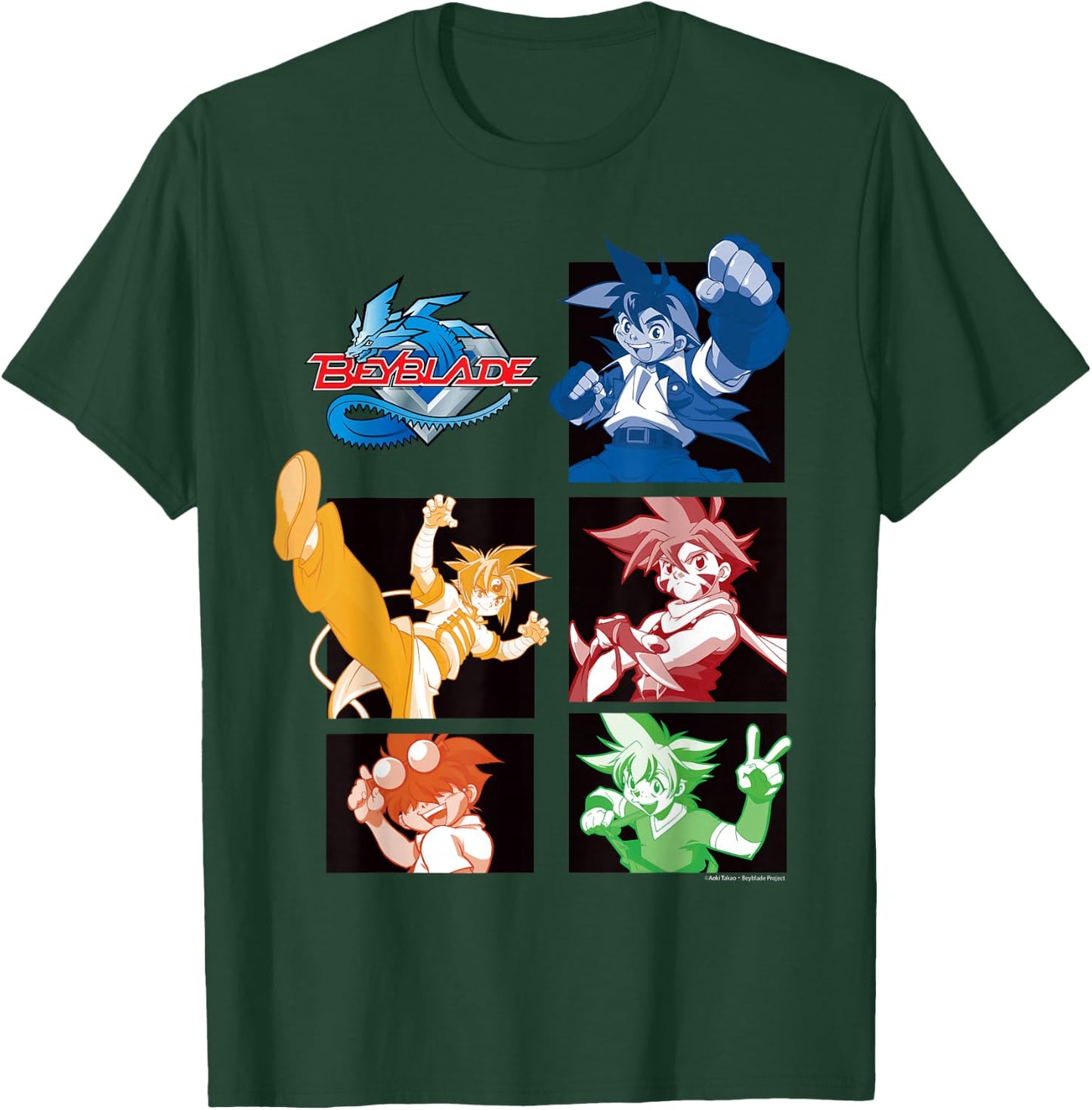 Beyblade GENERATON 1 BLADEBREAKERS Mono Dark T-Shirt - T-Shirt | Forest