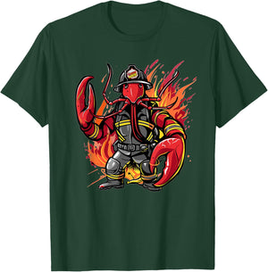Lobster Firefighter I Kids Firefighter T-Shirt - T-Shirt | Forest