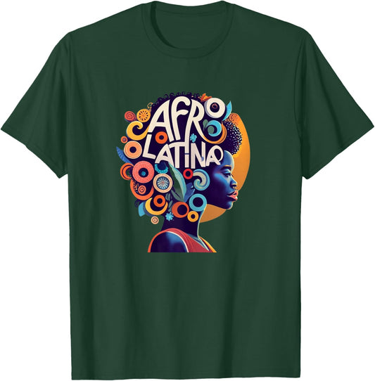 Afro Latina for Latino Women With African Descent Latinx T-Shirt - T-Shirt | Forest