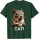 Oh Look Cat Surprised Coffee Squirrel funny humor Men Women Kids T-Shirt - T-Shirt | Forest