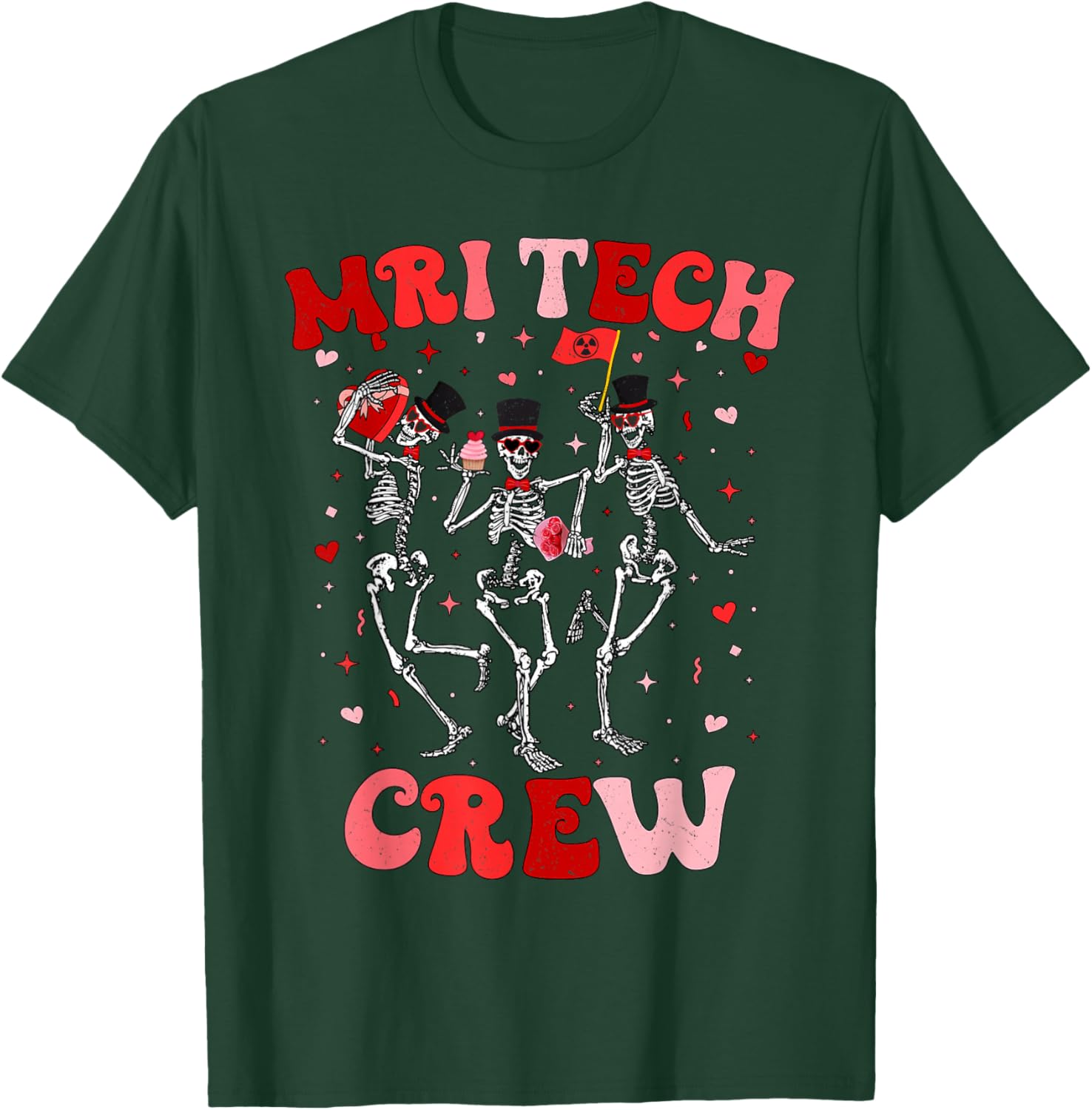 MRI Crew Radiology MRI Technologist MRI Tech Valentines T-Shirt - T-Shirt | Forest