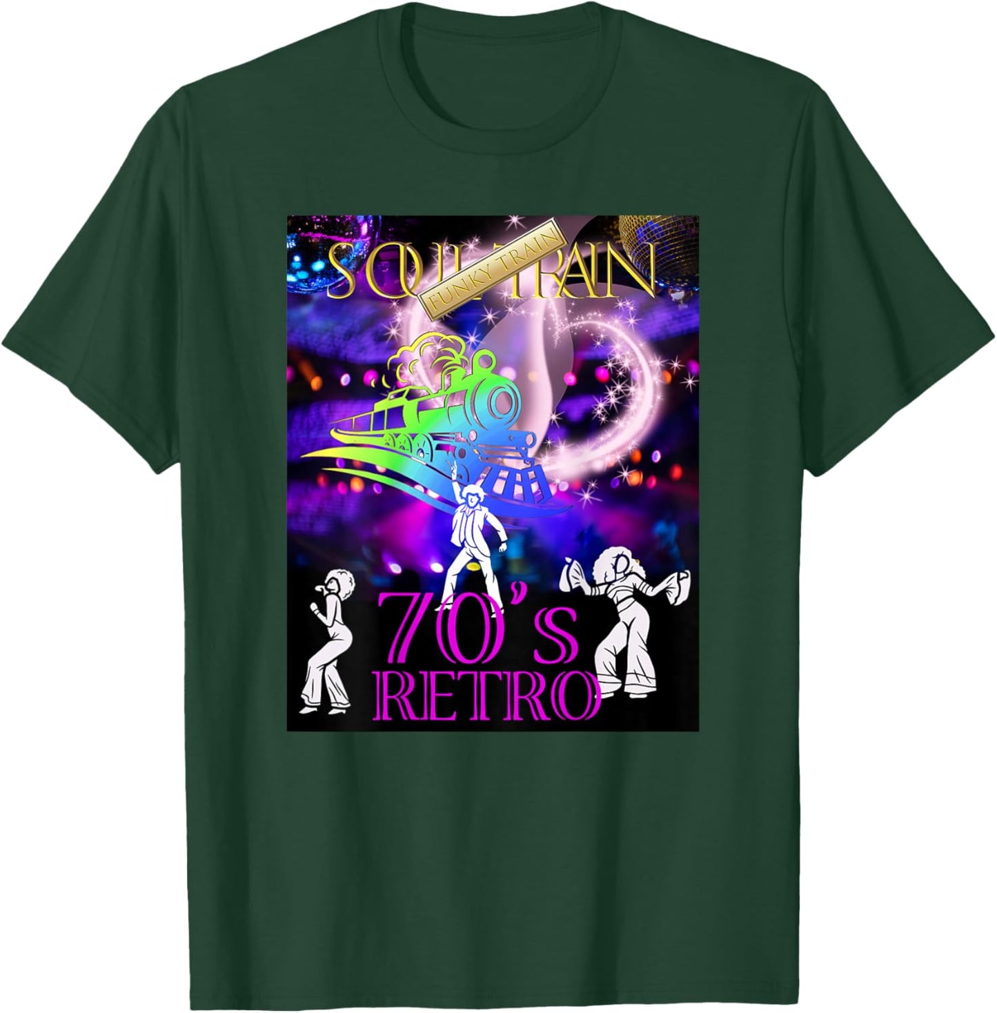 Soul Train_Funky_016_Back Printed T-Shirt - T-Shirt | Forest