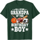 All Star Grandpa Of The Birthday Boy Basketball Soccer Sport T-Shirt - T-Shirt | Forest
