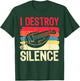 Funny Hurdy gurdy Shirt I Destroy Silence Musician Player T-Shirt - T-Shirt | Forest