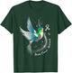 Grey Ribbon Hummingbird Brain Cancer Awareness Month T-Shirt - T-Shirt | Forest