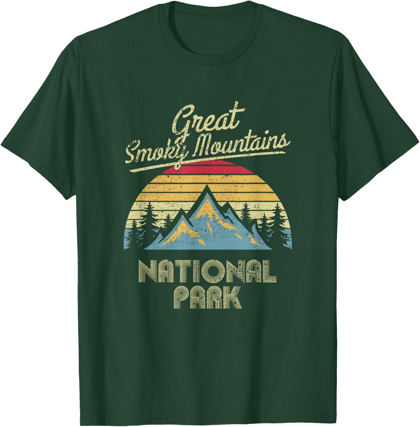 Vintage Great Smoky Mountains National Park Mountain T Shirt T-Shirt - T-Shirt | Forest