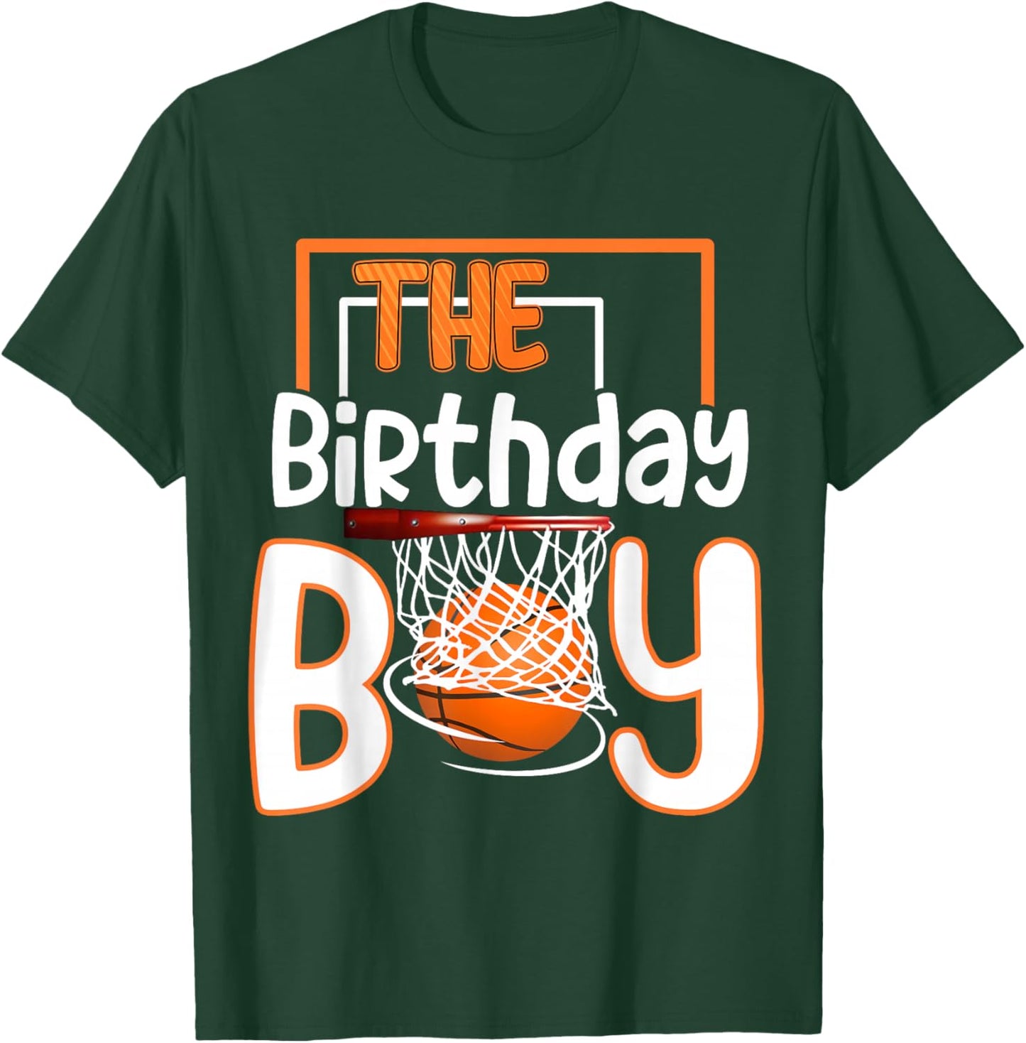 Boy Of The Birthday Basketball Family Matching Bday Party T-Shirt - T-Shirt | Forest
