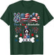 Peace Love Bernedoodles 4th Of July Owner Lover Patriotic T-Shirt - T-Shirt | Forest