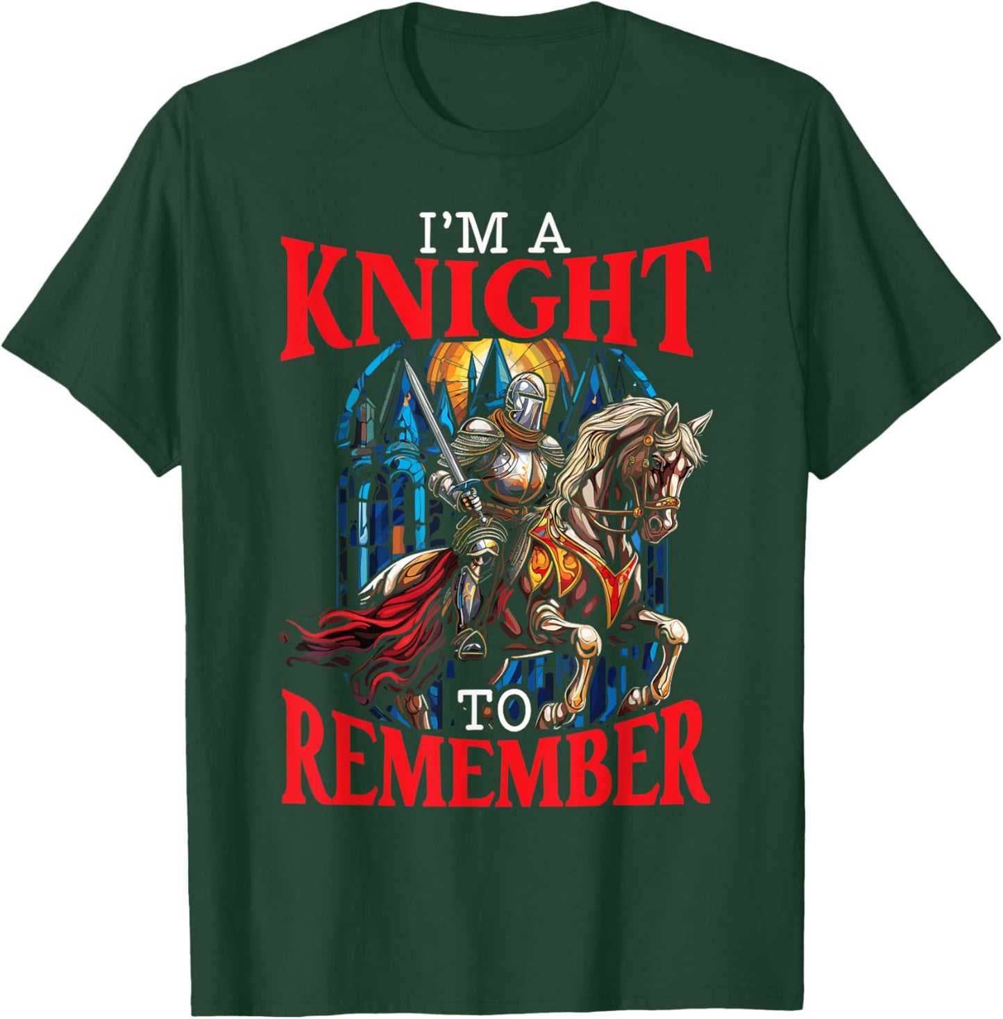 Jousting Medieval Knight Battle Lance Renaissance Joust T-Shirt - T-Shirt | Forest