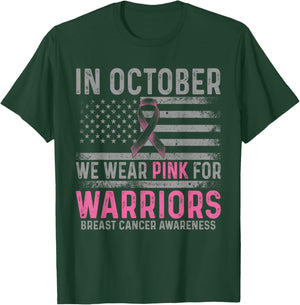 In october we wear pink making strides against breast cancer T-Shirt - T-Shirt | Forest