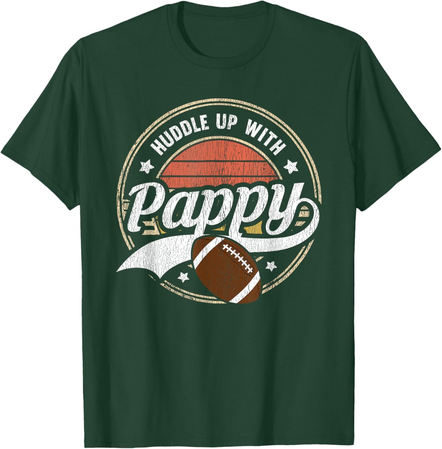 Football Pappy Huddle Up With Pappy Matching Football Family T-Shirt - T-Shirt | Forest