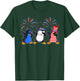 Happy Fourth Of July - Patriotic Animals - Penguin USA Flag T-Shirt - T-Shirt | Forest