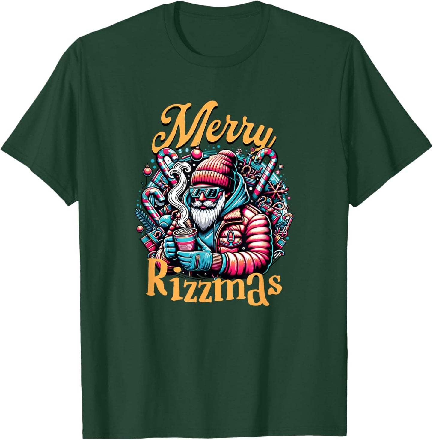 Merry Rizzmas, viral influencer skibidi christams brain rot T-Shirt - T-Shirt | Forest
