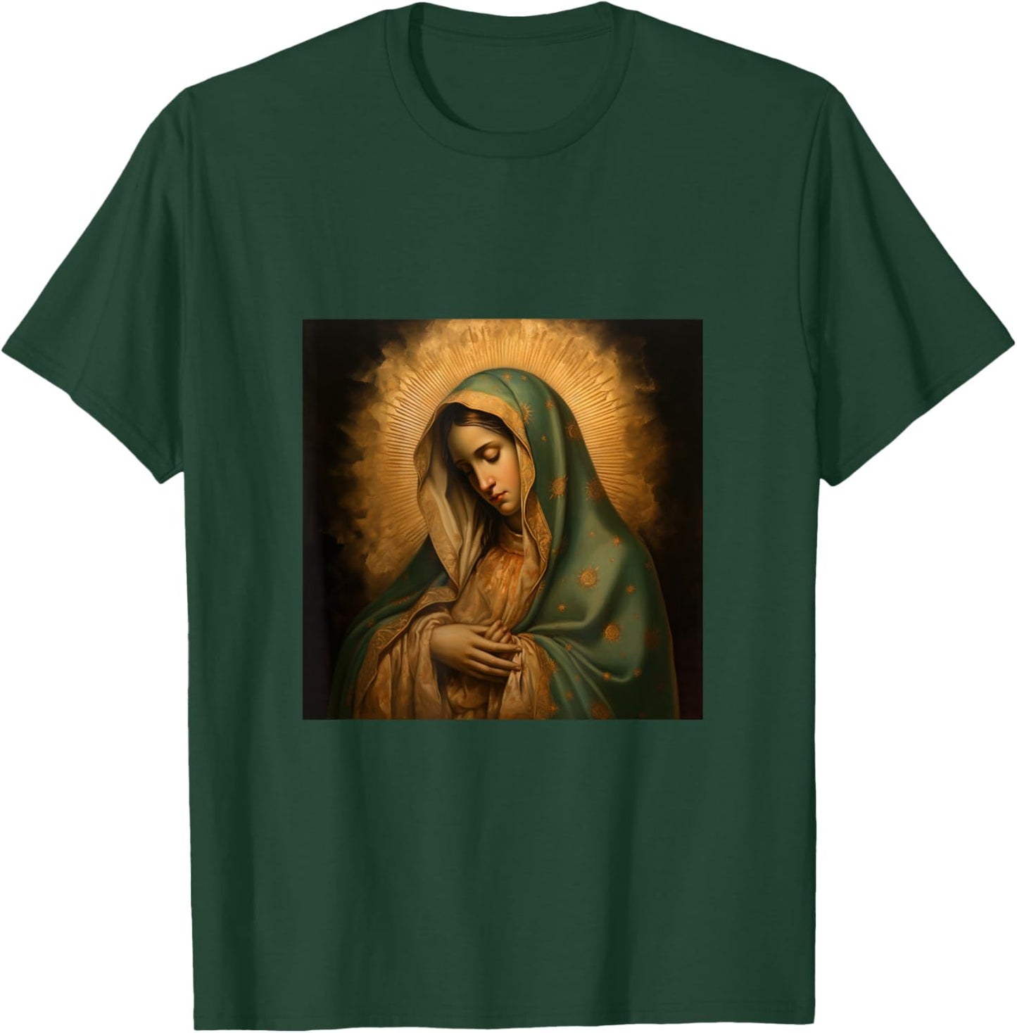 Blessed Virgin Mary Jesus Christian T-Shirt - T-Shirt | Forest