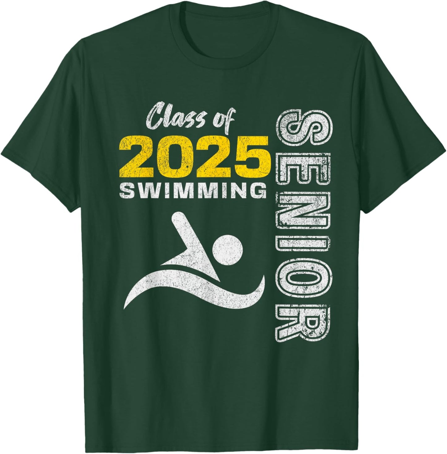 Swimming Team Senior Class of 2025 - Graduation 2025 T-Shirt - T-Shirt | Forest