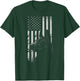 Black German Shepherd American Flag USA Flag T-Shirt - T-Shirt | Forest