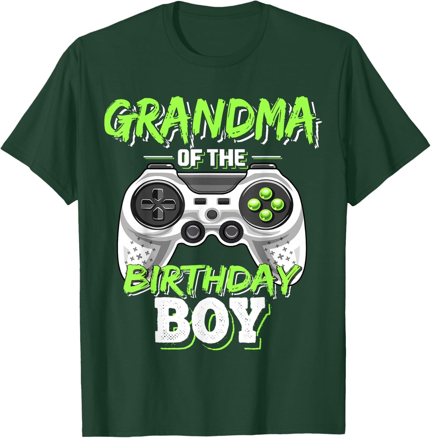 Grandma of the Birthday Boy Matching Video Game Birthday T-Shirt - T-Shirt | Forest