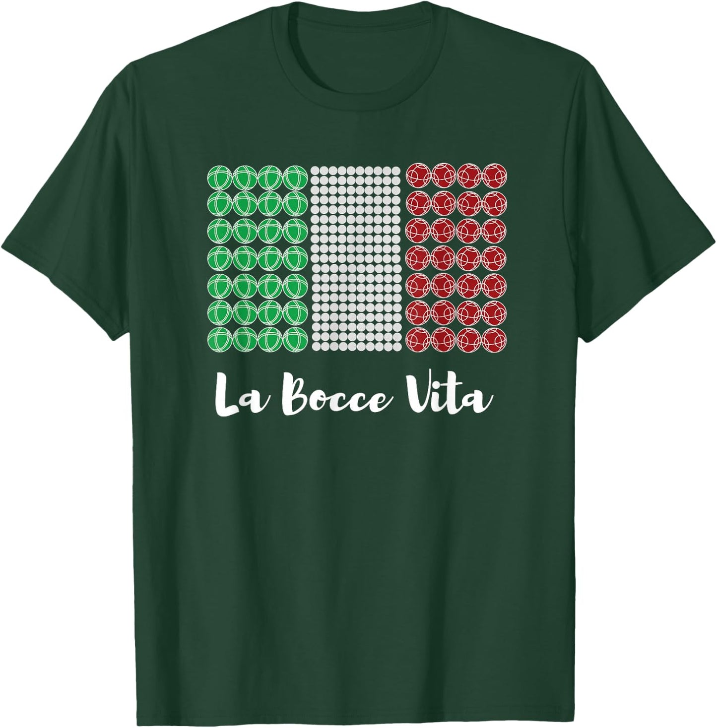 Bocce Ball Game Italy Flag Italian Gifts T-Shirt - T-Shirt | Forest