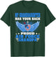 My Granddaughter Has Your Back Proud Air Force Grandpa Gift T-Shirt - T-Shirt | Forest
