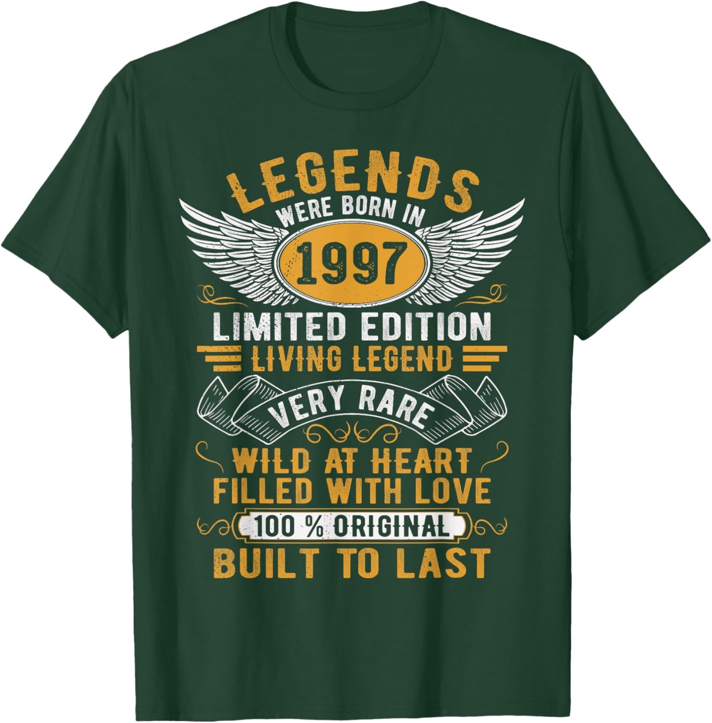 Legends Were Born In 1997 Vintage Born in 1997 Birthday T-Shirt - T-Shirt | Forest