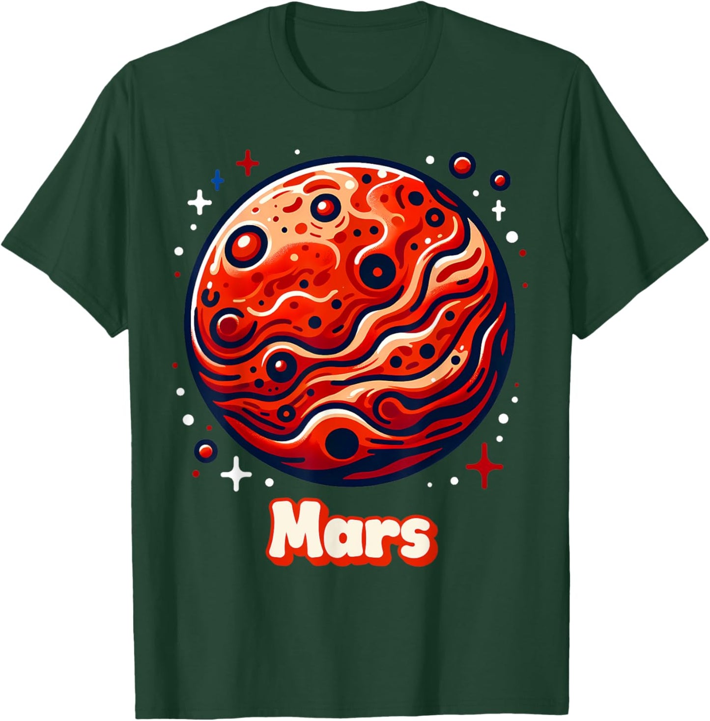 Planet Mars Outer Space Costume Graphic T-Shirt - T-Shirt | Forest