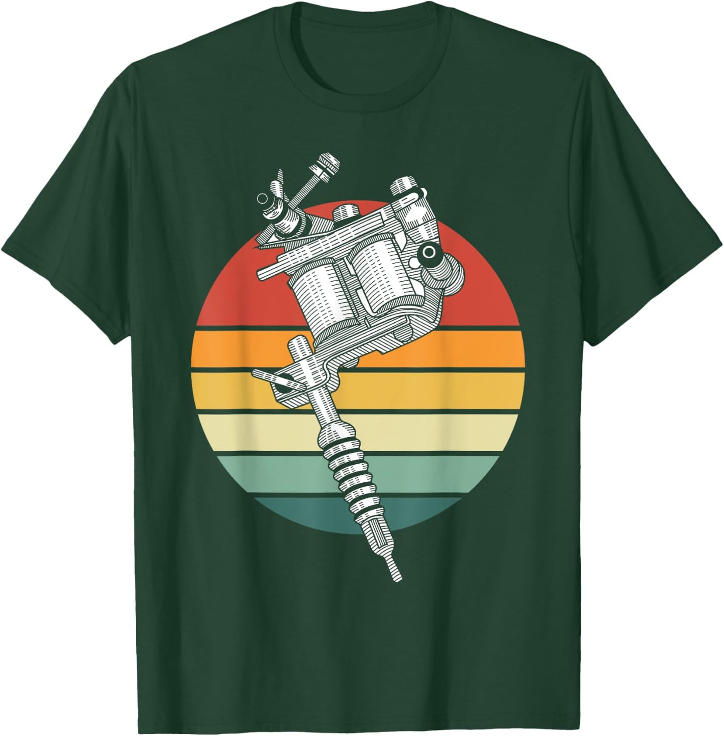 Tats Inked Tatted Tattoo Artist Gift Tattooer Retro Tattoo T-Shirt - T-Shirt | Forest