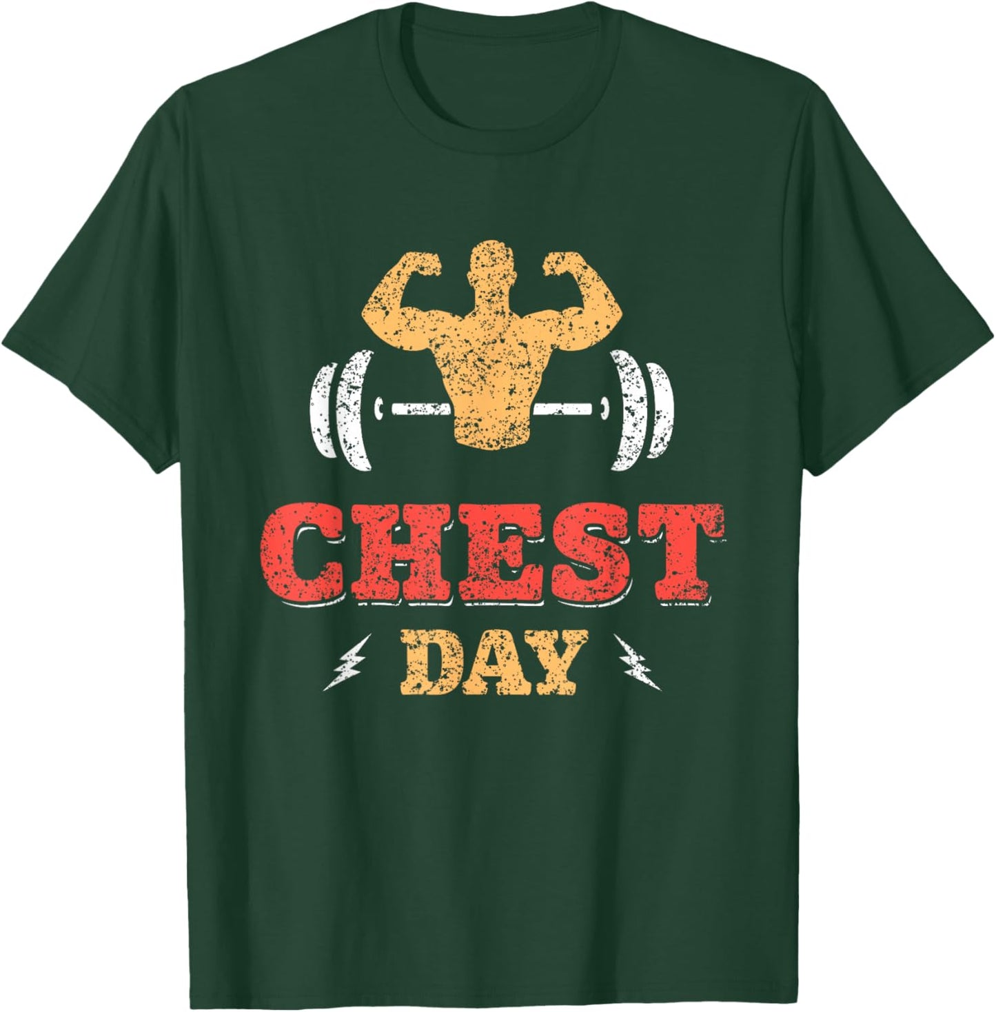 Chest Day Workout Weightlifting Bodybuilding Gym Chest Day T-Shirt - T-Shirt | Forest