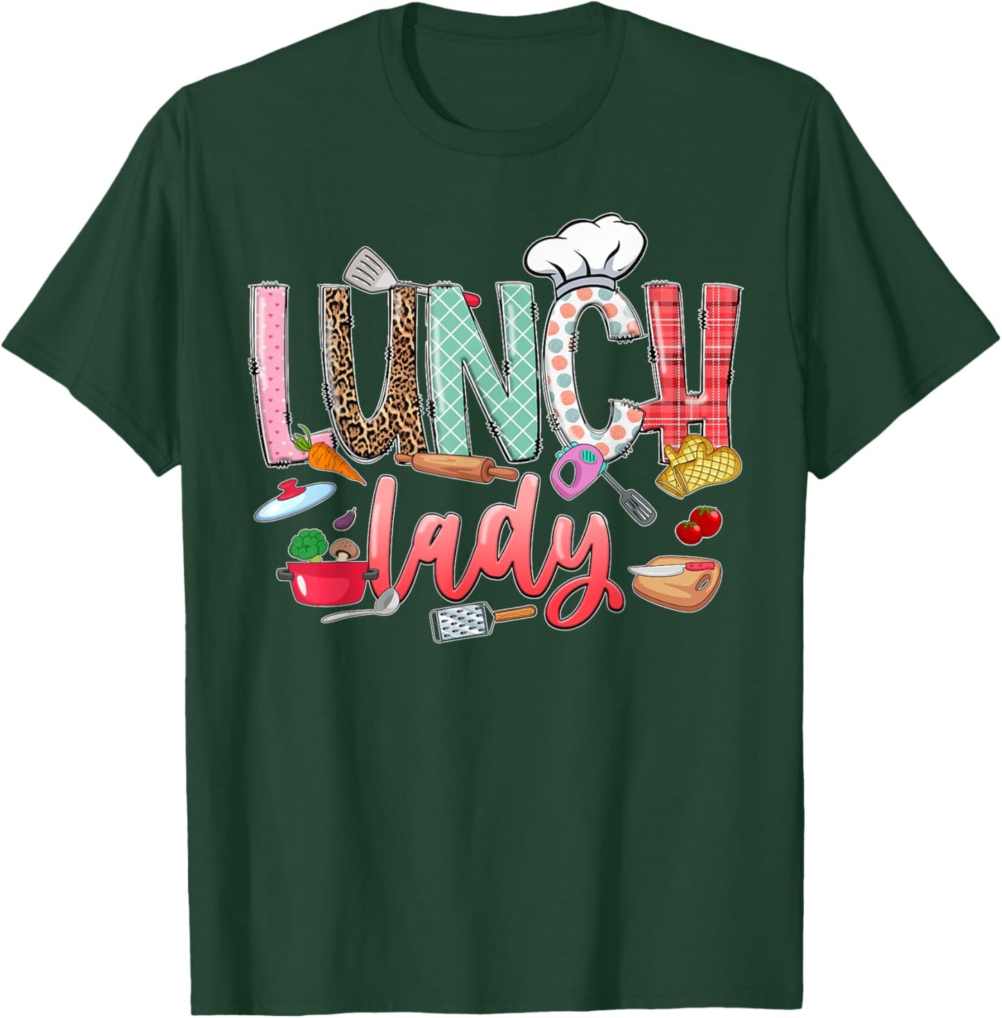 Lunch Lady, Lunch Lady Squad, School Lunch Ladies , Small, Black T-Shirt - T-Shirt | Forest