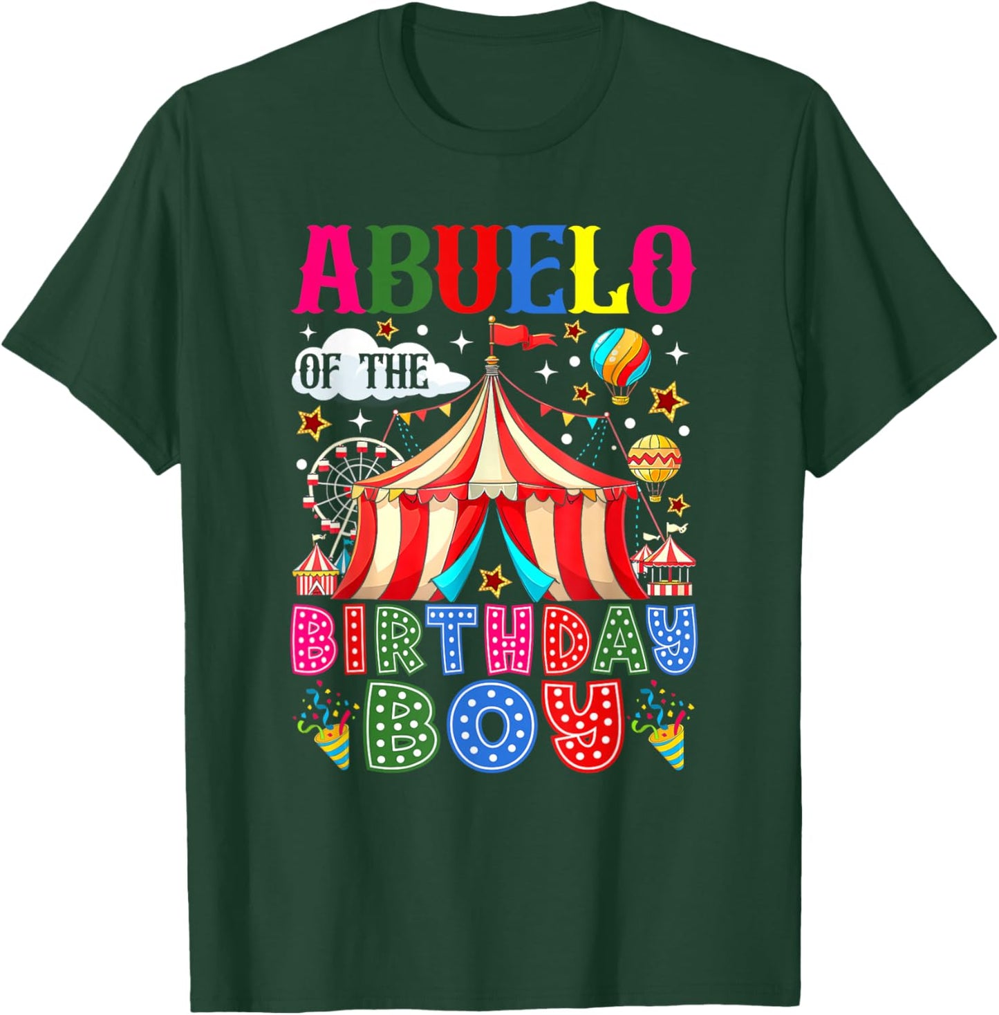 Abuelo of The Birthday Boy Circus Carnival Theme Party T-Shirt - T-Shirt | Forest