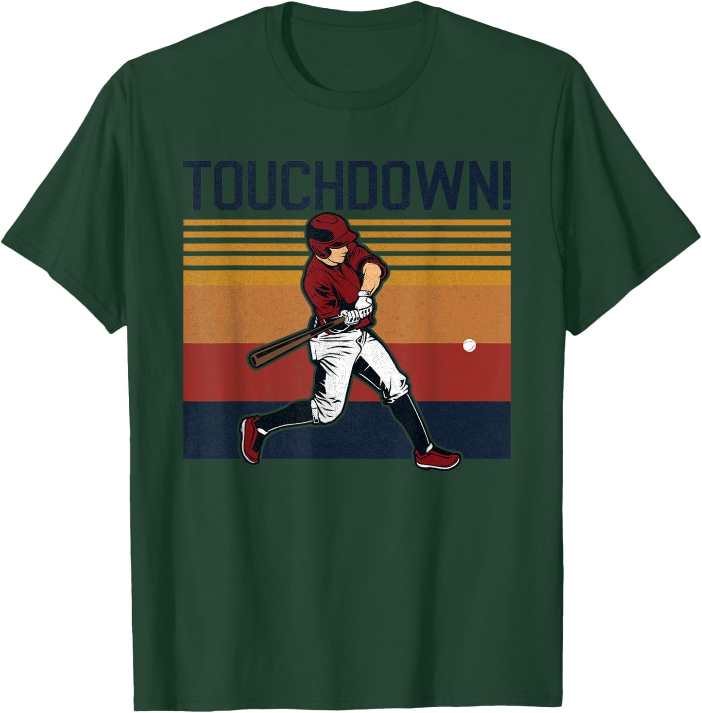Funny Baseball Football Touchdown Sports Humor Home Run T-Shirt - T-Shirt | Forest
