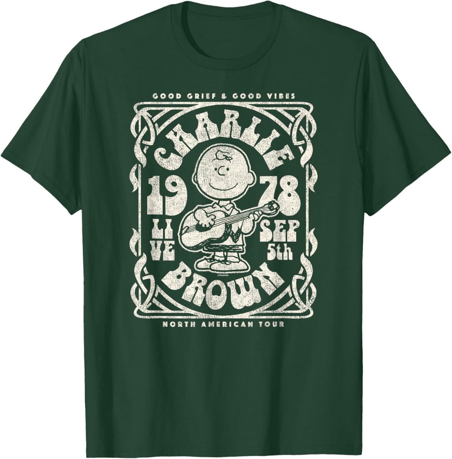 Peanuts - Charlie Brown Tour T-Shirt - T-Shirt | Forest