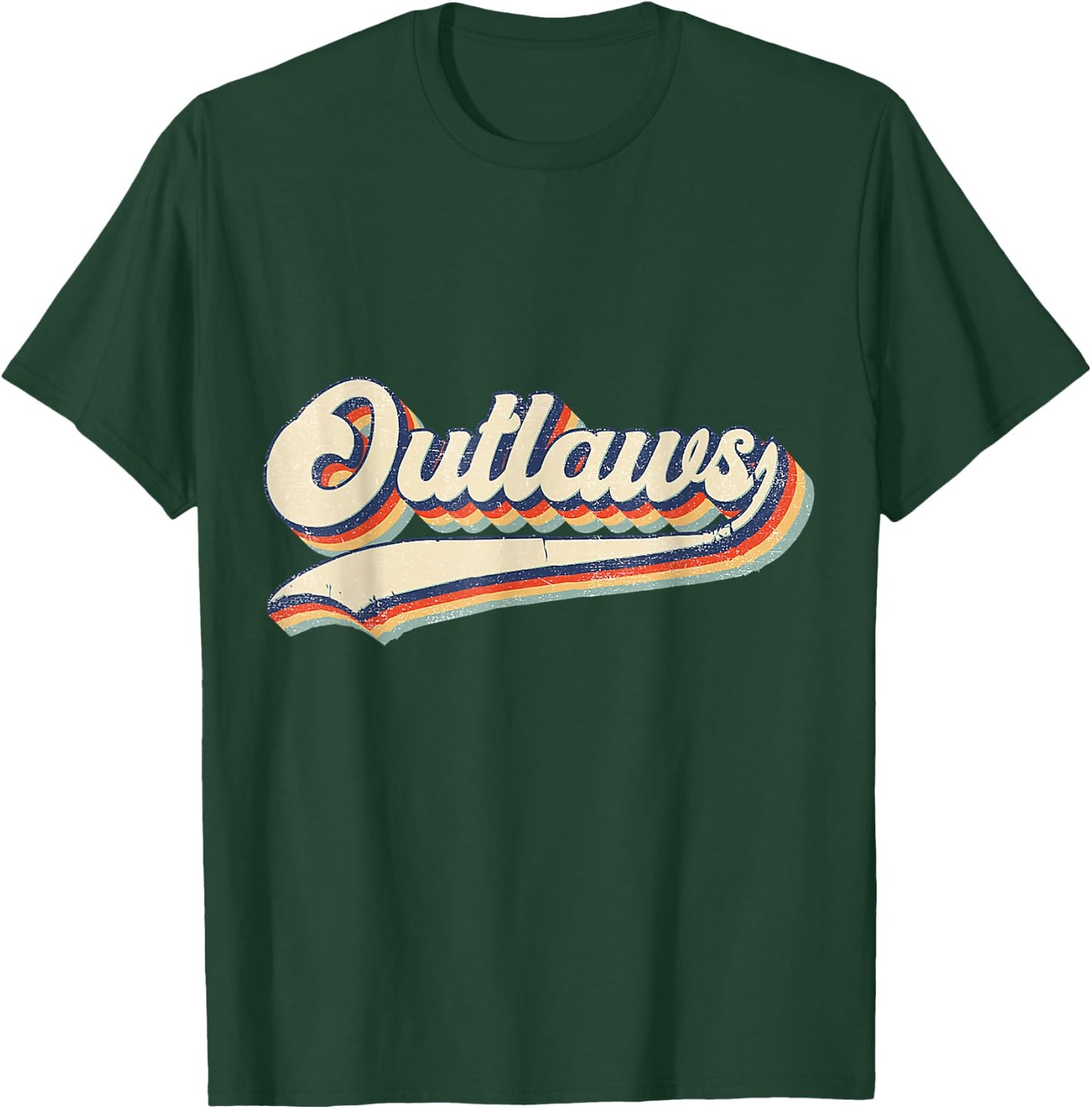 Outlaws Sports Name Vintage Retro Women Boys Girls T-Shirt - T-Shirt | Forest