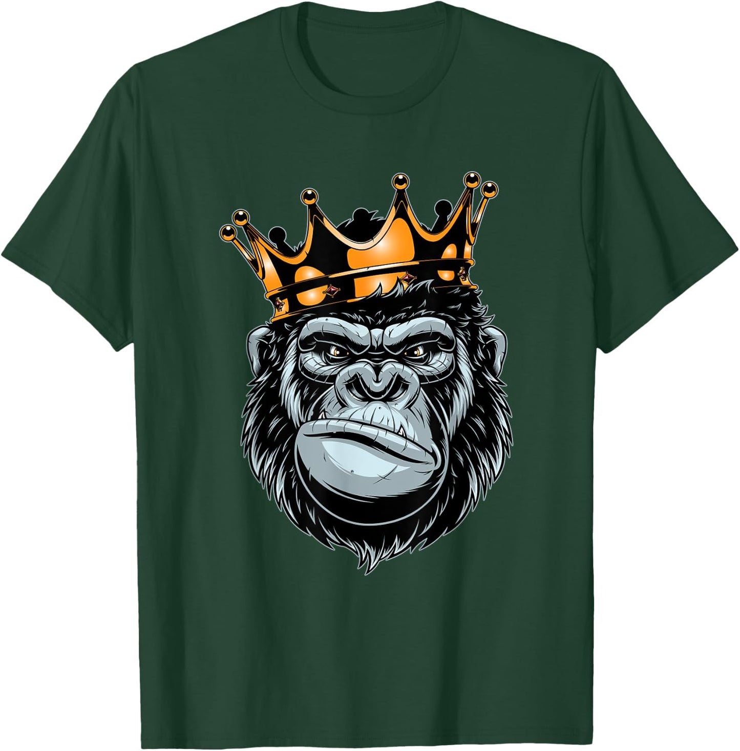 Gorilla King , Alpha , Funny Ape, Wildlife T-Shirt - T-Shirt | Forest
