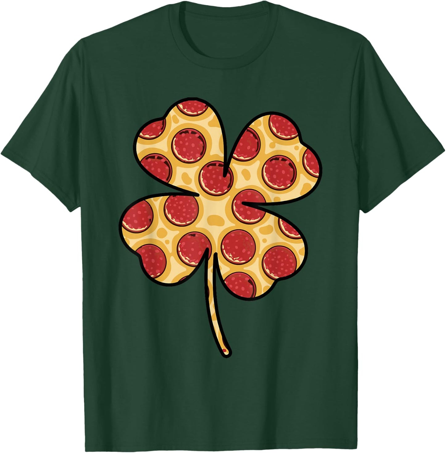Shamrock Pizza Shirt St Patricks Day Irish Foodie Lover T-Shirt - T-Shirt | Forest