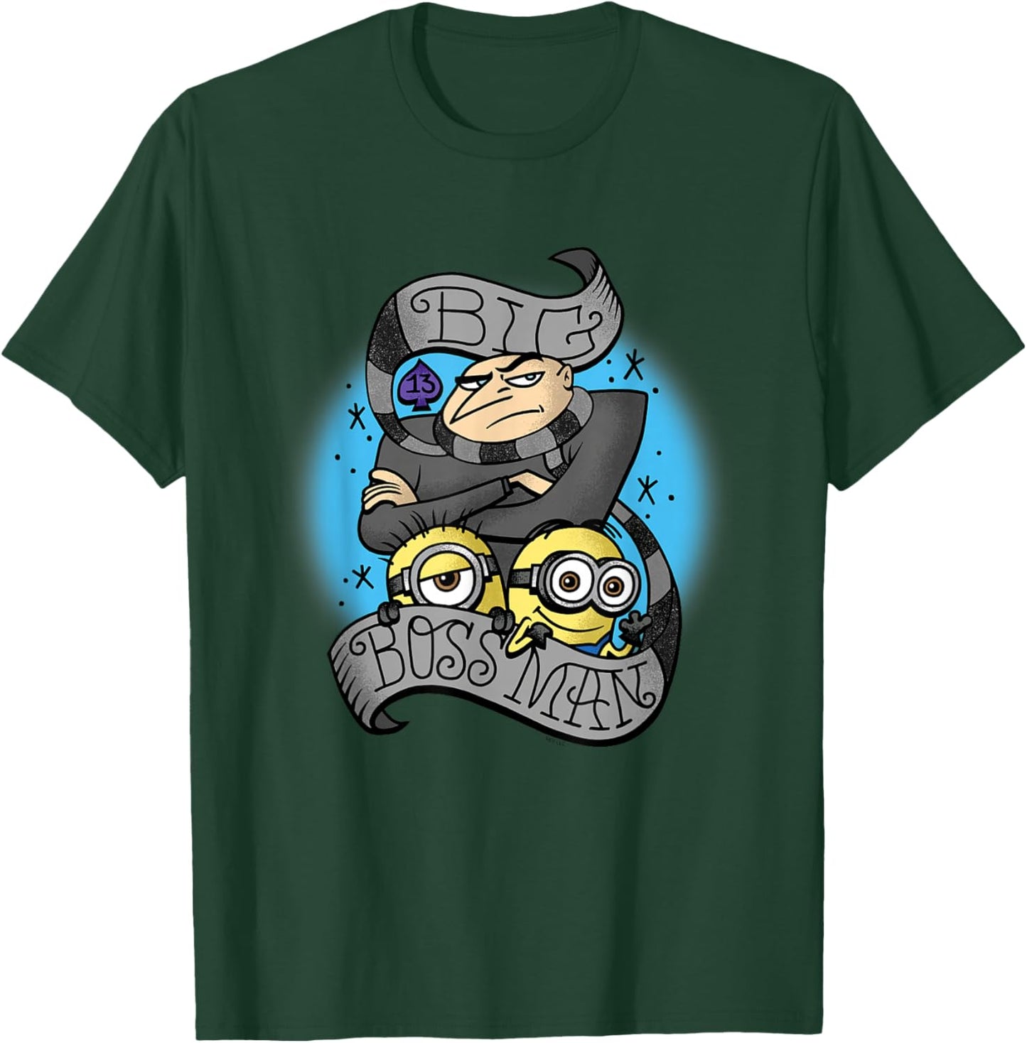 Minions Big Boss Man Gru Retro Logo T-Shirt - T-Shirt | Forest