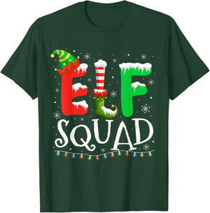 Elf Family Christmas Matching Pajamas Xmas Elf Squad T-Shirt - T-Shirt | Forest