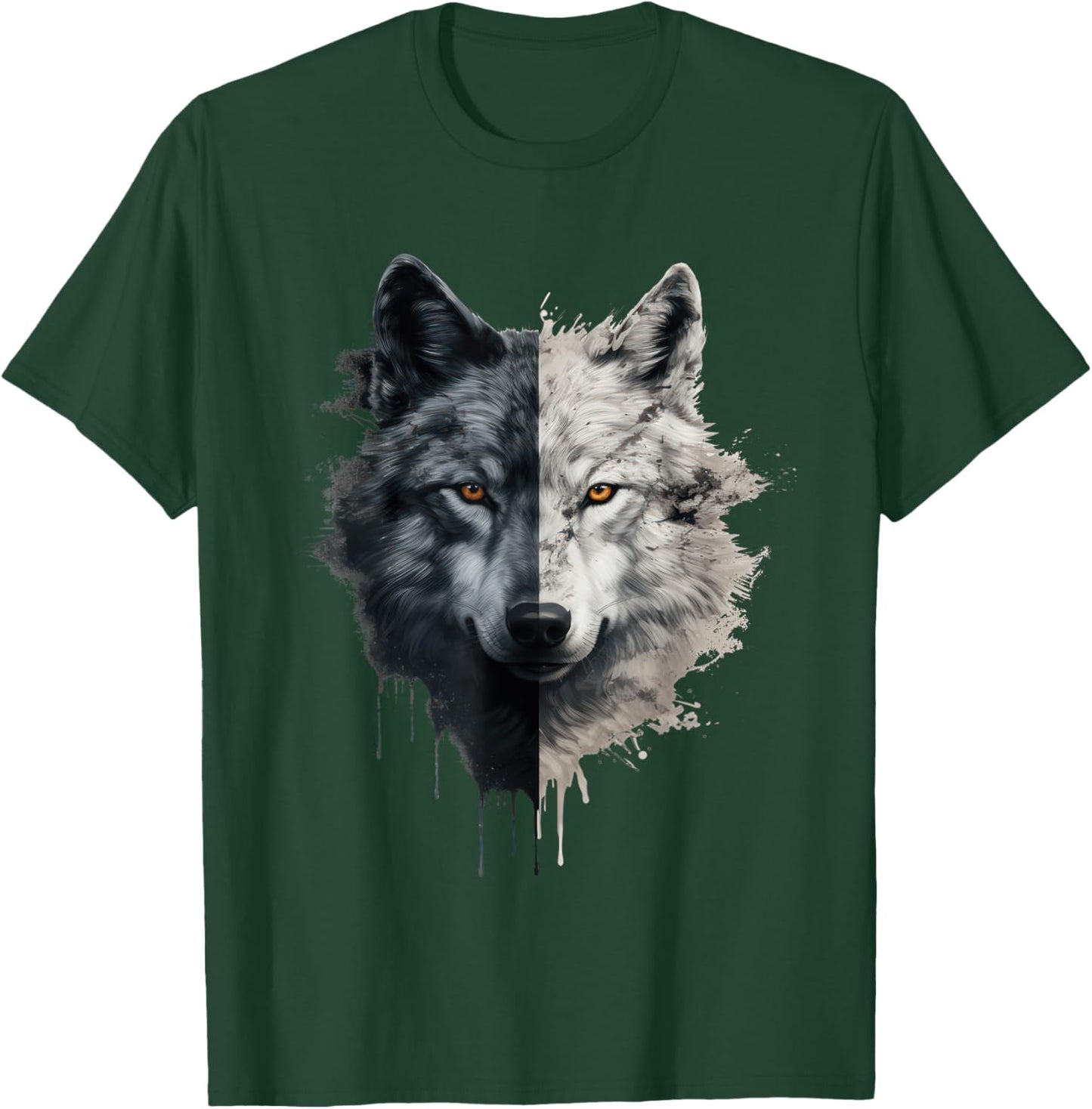 Wolf Face Graphic T-Shirt - T-Shirt | Forest