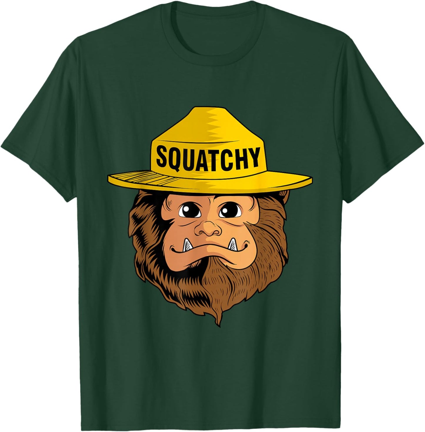 Bigfoot Squatchy Sasquatch Camping Hiking Retro Vintage T-Shirt - T-Shirt | Forest