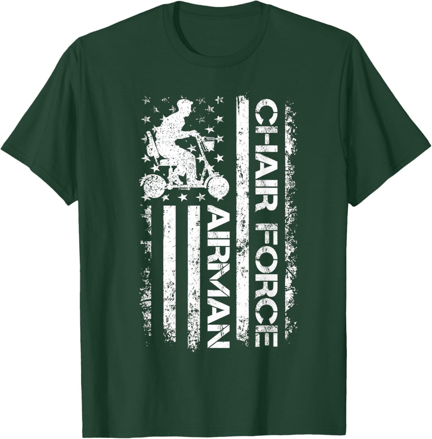 Funny Chair Force One US Airman Veteran 4th of July Gifts T-Shirt - T-Shirt | Forest