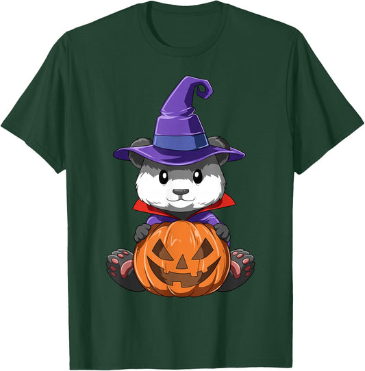 Panda Halloween Panda Lover Gift Panda Pumpkin Halloween T-Shirt - T-Shirt | Forest