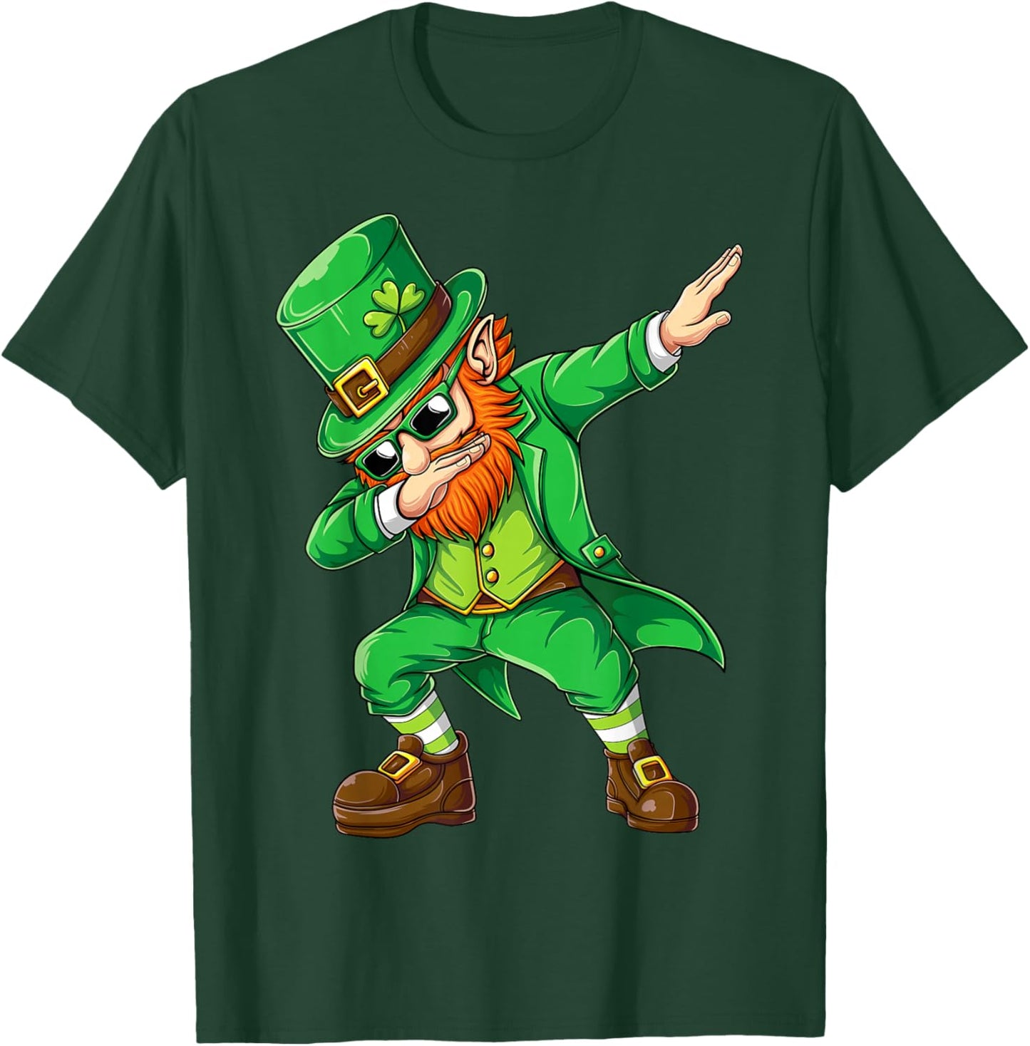 Dabbing Leprechaun Funny Gifts Men Kids Boys St Patricks Day T-Shirt - T-Shirt | Forest