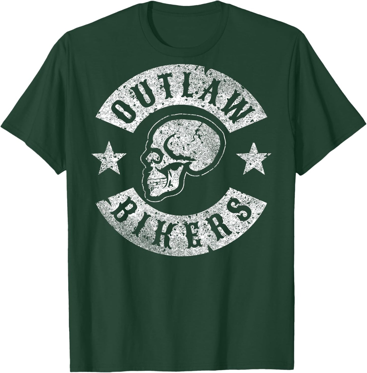 Outlaw Biker Shirt Skull Motorcycle chopper T-Shirt - T-Shirt | Forest