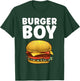 Funny Burger Art For Boys Men Hamburger Cheeseburger Lovers T-Shirt - T-Shirt | Forest